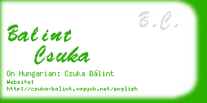 balint csuka business card